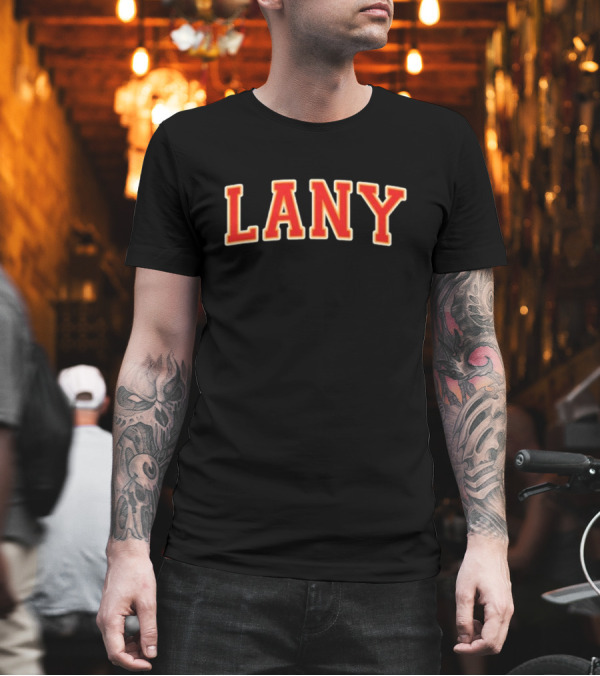 Lany Varsity Bold Red Text Classic T-Shirt