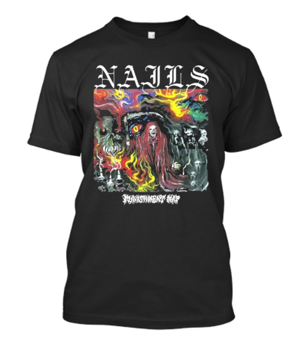 NAILS Punishment Map 2024 Psychedelic Horror Imagery With Fiery Colors T-Shirt