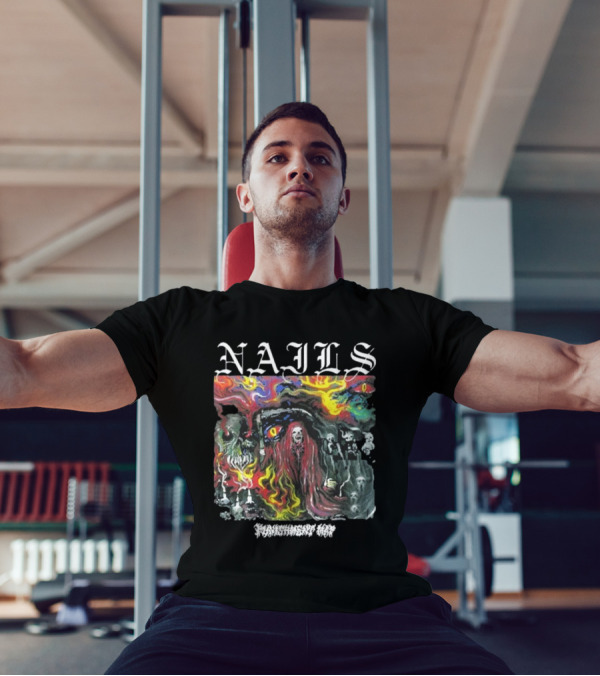 NAILS Punishment Map 2024 Psychedelic Horror Imagery With Fiery Colors T-Shirt