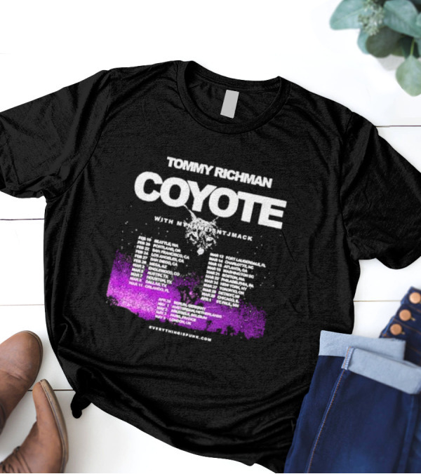 Tommy Richman Coyote Tour 2025 With MyNameIsntJmack Tour Dates And Locations T-Shirt