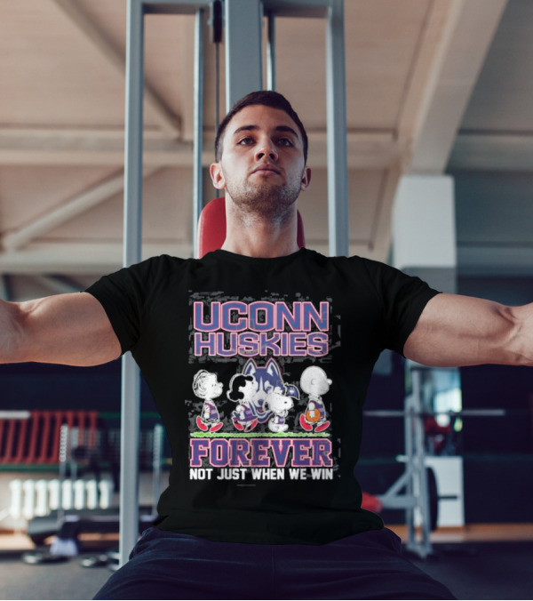 UConn Huskies Forever Not Just When We Win Peanuts Characters T-Shirt