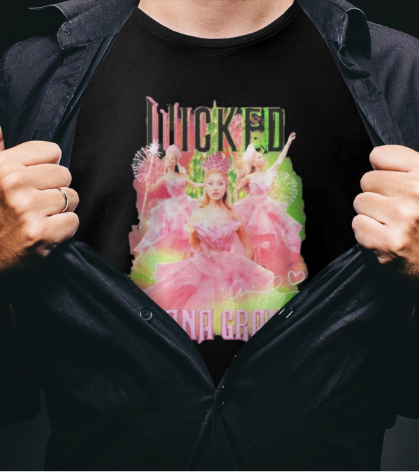 Wicked Musical Ariana Grande Pink Dress Signature T-Shirt