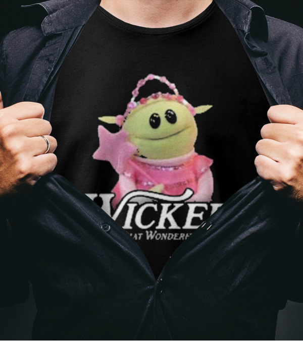 Wicked Who’s That Wonderful Girl Green Alien With Pink Wand And Dress T-Shirt