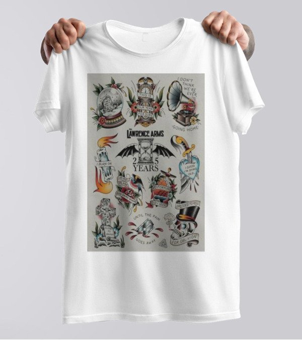 Lawrence Arms 25 Years Tour I Guess We’re Never Going Home Until The Pain For Oblivion T-Shirt