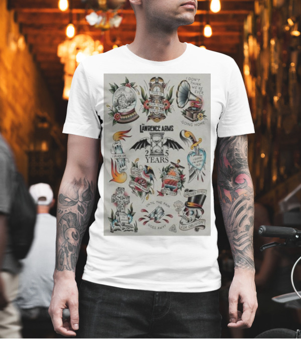 Lawrence Arms 25 Years Tour I Guess We’re Never Going Home Until The Pain For Oblivion T-Shirt