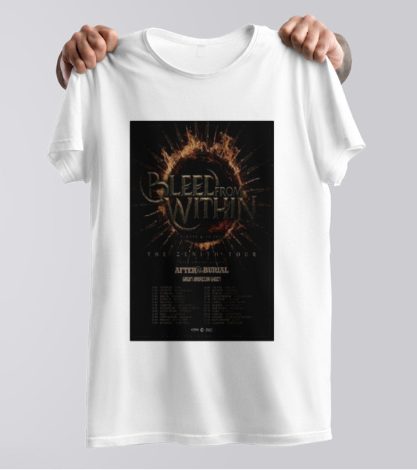 Bleed From Within Europe And UK 2025 The Fracture Tour Featuring After The Burial And Guests T-Shirt