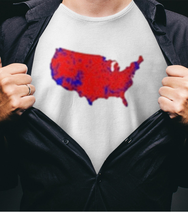 Brett Cooper Mandate Map USA Red And Blue Election T-Shirt