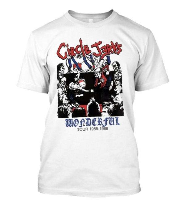 Circle Jerks Wonderful Tour 1985-1986 Punk Concert Artwork Crowd Scene T-Shirt