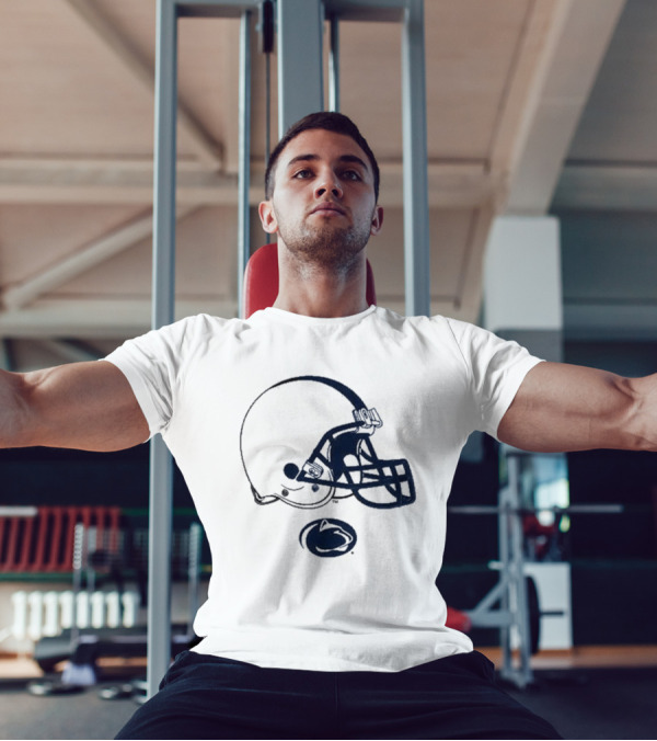 Penn State Nittany Lions Football White Helmet T-Shirt