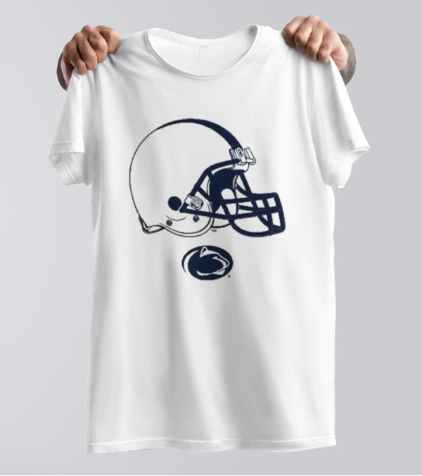 Penn State Nittany Lions Football White Helmet T-Shirt