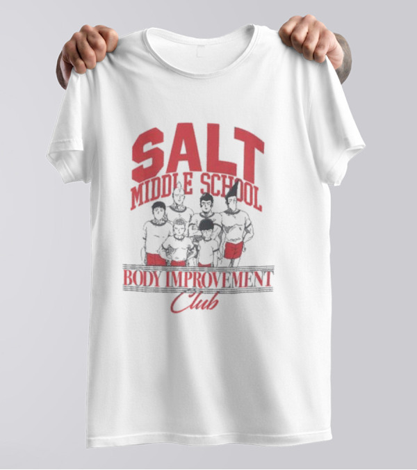 Salt Middle School Body Improvement Club Mob Psycho 100 Anime Character Reference T-Shirt