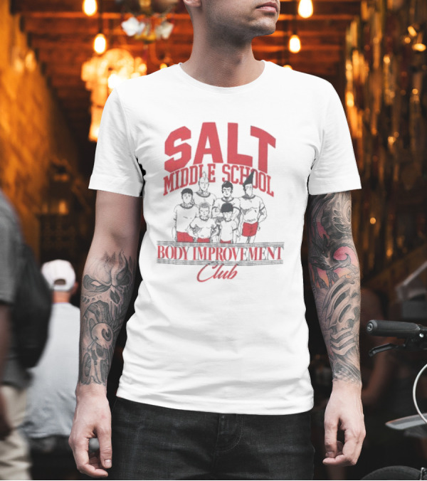 Salt Middle School Body Improvement Club Mob Psycho 100 Anime Character Reference T-Shirt