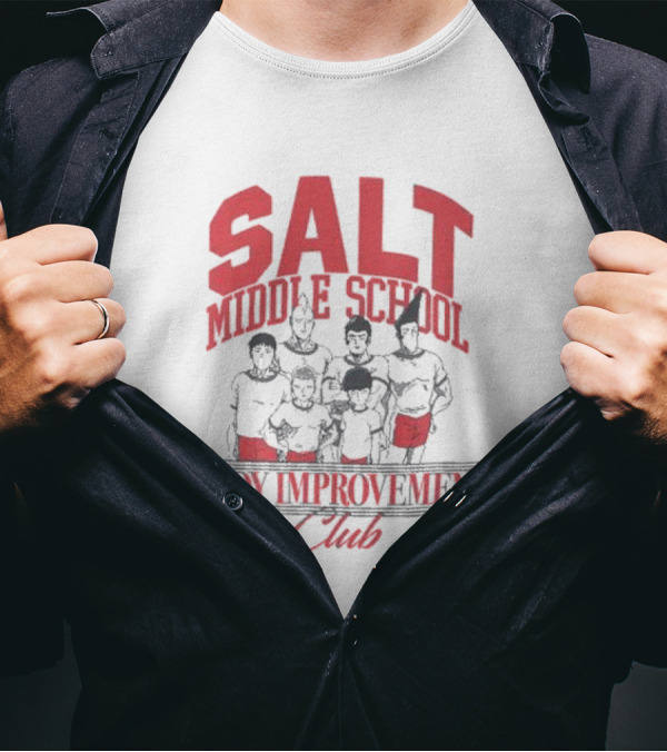 Salt Middle School Body Improvement Club Mob Psycho 100 Anime Character Reference T-Shirt