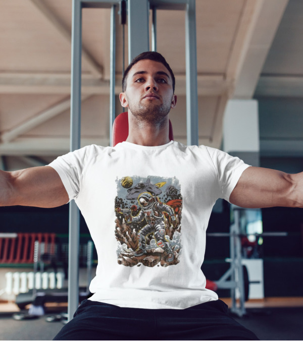 Space Saga Vintage Astronaut Adventure With Retro Planets And Spaceship T-Shirt