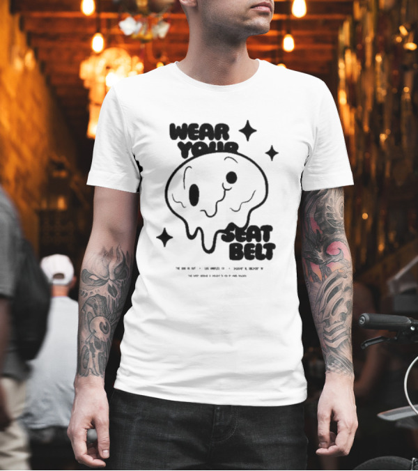 The Odd 1S Out Wear Your Seatbelt Melting Face Safety Reminder T-Shirt