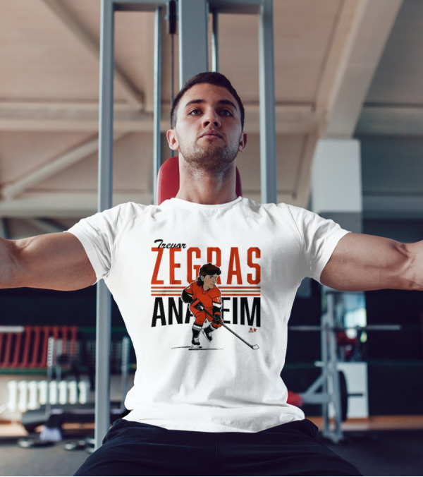 Trevor Zegras Anaheim Hockey Caricature T-Shirt