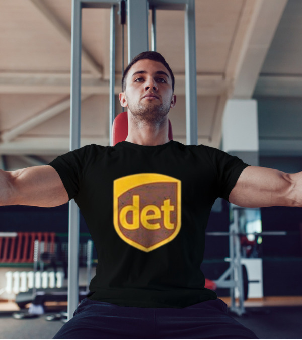 Amon-Ra Wearing Det Saint Brown Football T-Shirt