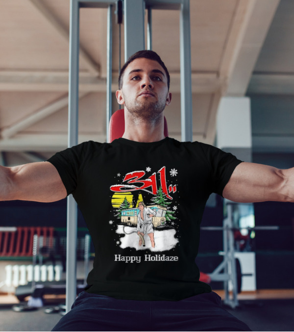 Happy Holidaze 311 Christmas Vacation RV Scene T-Shirt