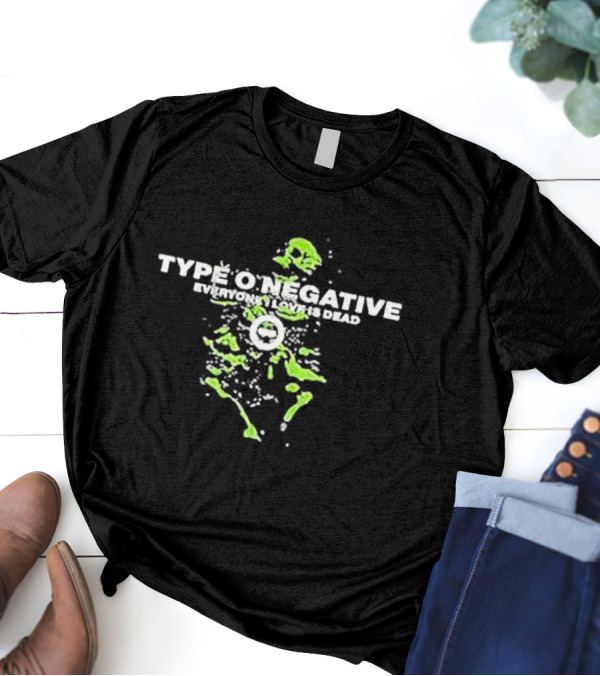 Type O Negative Everyone I Love Is Dead Green Skeleton T-Shirt