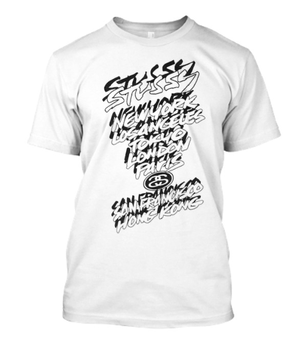 Stussy New York Los Angeles Tokyo London Paris San Francisco Hong Kong Tour Streetwear Collection T-Shirt
