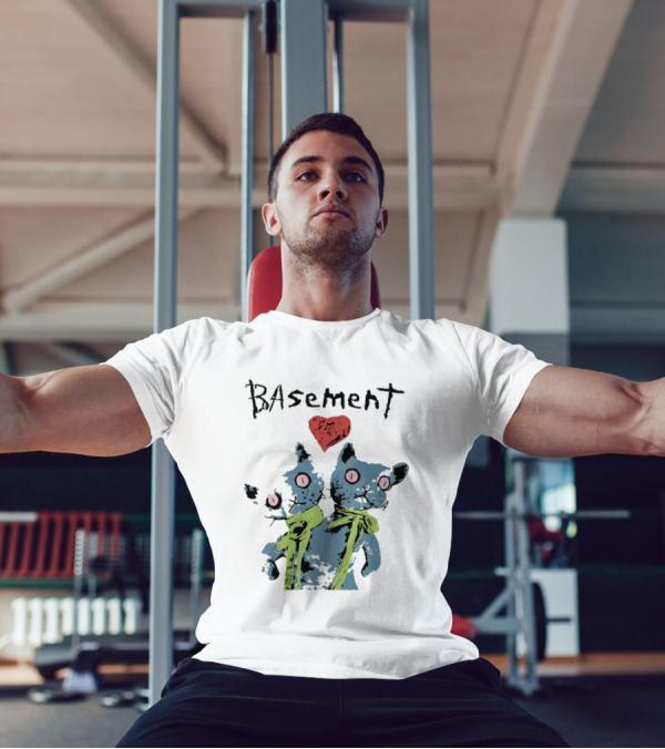 Basement Siamese Cats With Heart T-Shirt