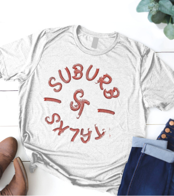 Suburb Talks Candy Cane Logo Circular T-Shirt