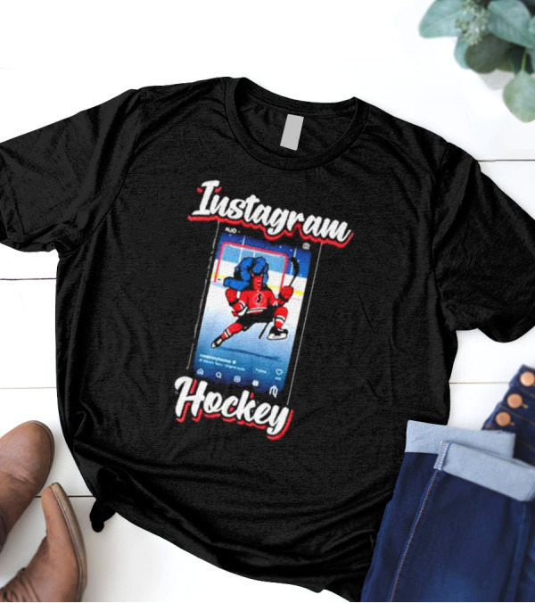 Instagram Hockey Post Jersey Devils Player Action T-Shirt