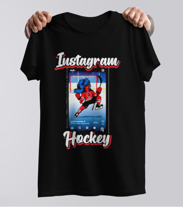 Instagram Hockey Post Jersey Devils Player Action T-Shirt