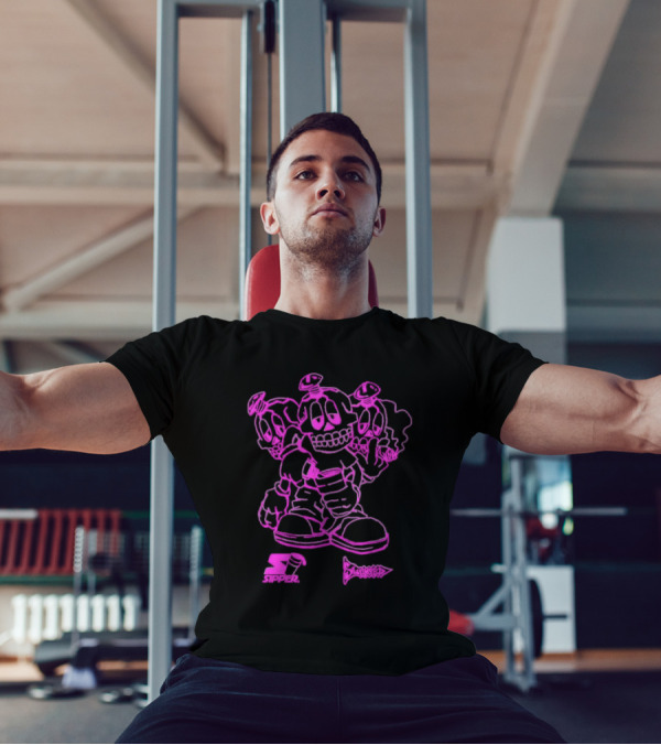 Sipper Slumped Trio Purple Black Outline T-Shirt