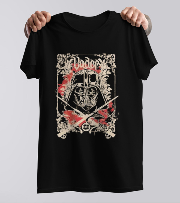 Vader Star Wars Decor Slim Fit Medieval Floral T-Shirt
