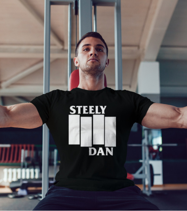 Steely Dan Black Flag Logo Style Blocks T-Shirt