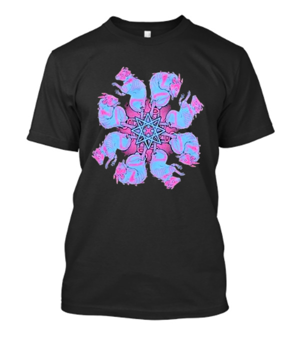 Pinku Kult Rat King Star Pattern Circular T-Shirt