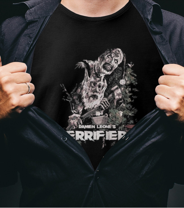 Damien Leone's Terrifier 3 Santa's Here Horror Christmas T-Shirt