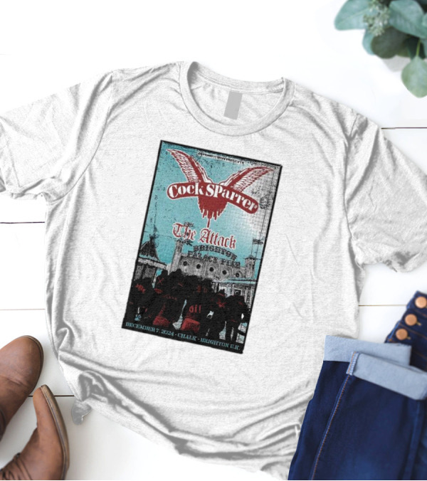 Cock Sparrer The Attack Brighton Chalk December 7 T-Shirt
