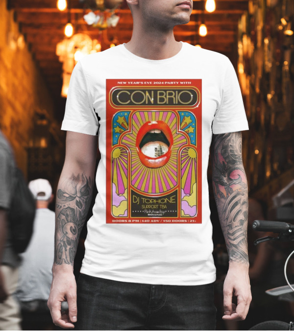 Con Brio New Year's Eve 2024 Party With DJ Tophone At Rickshaw Stop San Francisco December 31 T-Shirt