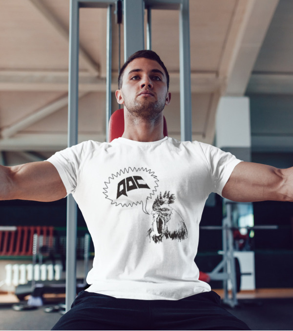 QOC Rooster Quarters Of Change Speech Bubble T-Shirt