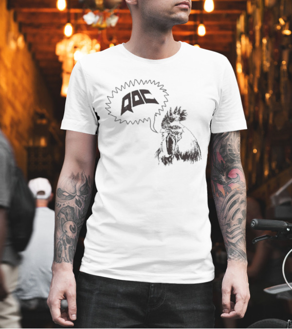 QOC Rooster Quarters Of Change Speech Bubble T-Shirt