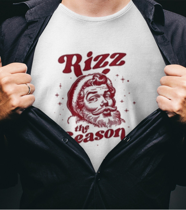Rizz The Season Christmas 2024 Santa Holiday Spirit T-Shirt