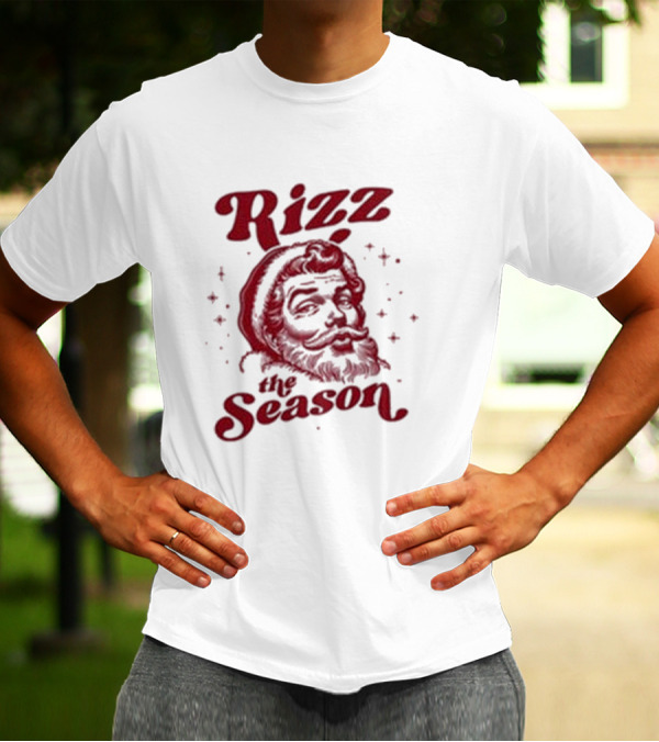 Rizz The Season Christmas 2024 Santa Holiday Spirit T-Shirt