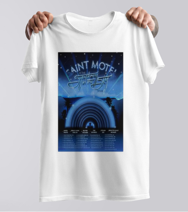 Saint Motel And The Symphony In The Sky Tour 2025 Angel Wintering Great Good Fine OK Oliver Hazard The Divorce Stephen Day Bridget Calls Me Baby T-Shirt