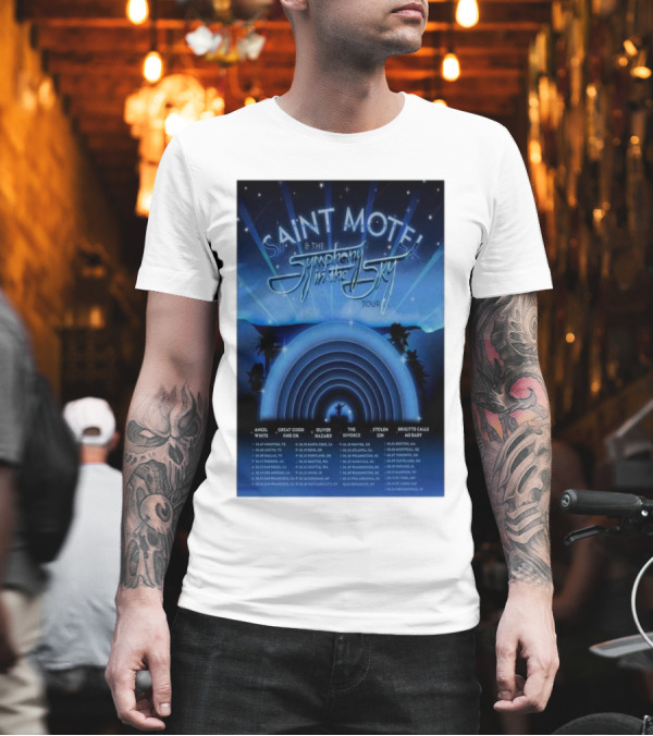 Saint Motel And The Symphony In The Sky Tour 2025 Angel Wintering Great Good Fine OK Oliver Hazard The Divorce Stephen Day Bridget Calls Me Baby T-Shirt