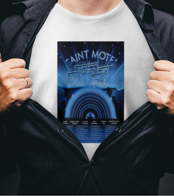 Saint Motel And The Symphony In The Sky Tour 2025 Angel Wintering Great Good Fine OK Oliver Hazard The Divorce Stephen Day Bridget Calls Me Baby T-Shirt