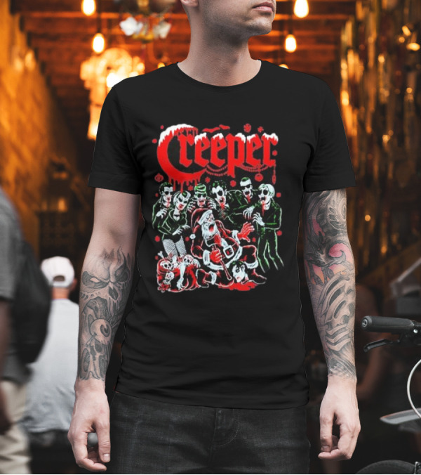 Creeper Sol Rac Santa Christmas Party T-Shirt