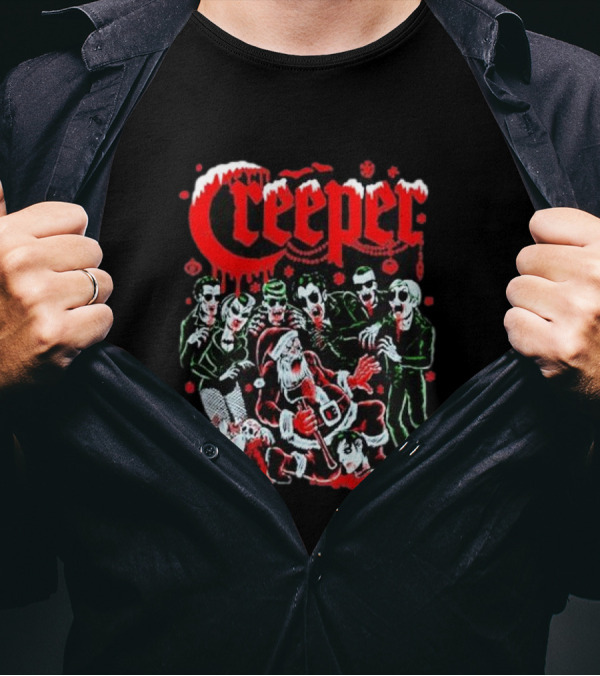 Creeper Sol Rac Santa Christmas Party T-Shirt