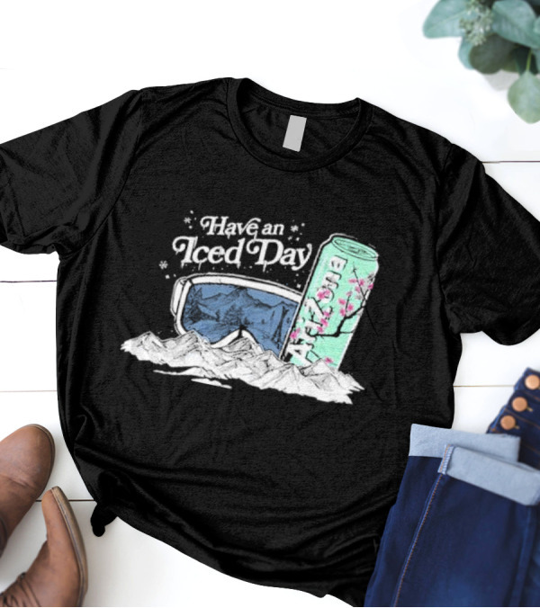 Have An Iced Day Arizona Can Sunglasses Snowy Mountains Blossom T-Shirt