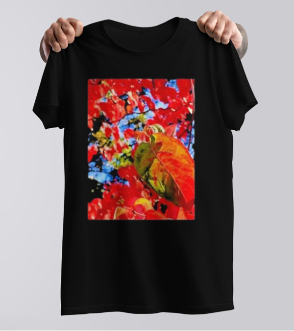 Looking Up And Seeing Red Ii Autumn Foliage Perspective T-Shirt