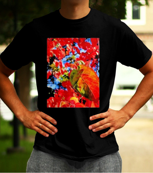 Looking Up And Seeing Red Ii Autumn Foliage Perspective T-Shirt