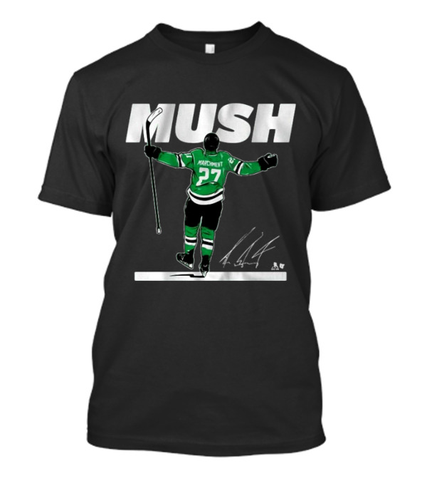 Mason Marchment Mush Hockey Celebration With Autograph 27 Green Jersey T-Shirt