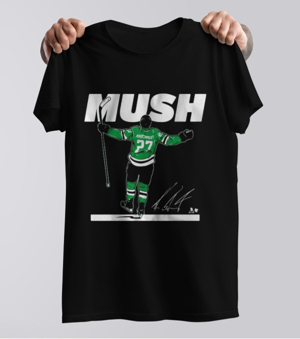 Mason Marchment Mush Hockey Celebration With Autograph 27 Green Jersey T-Shirt