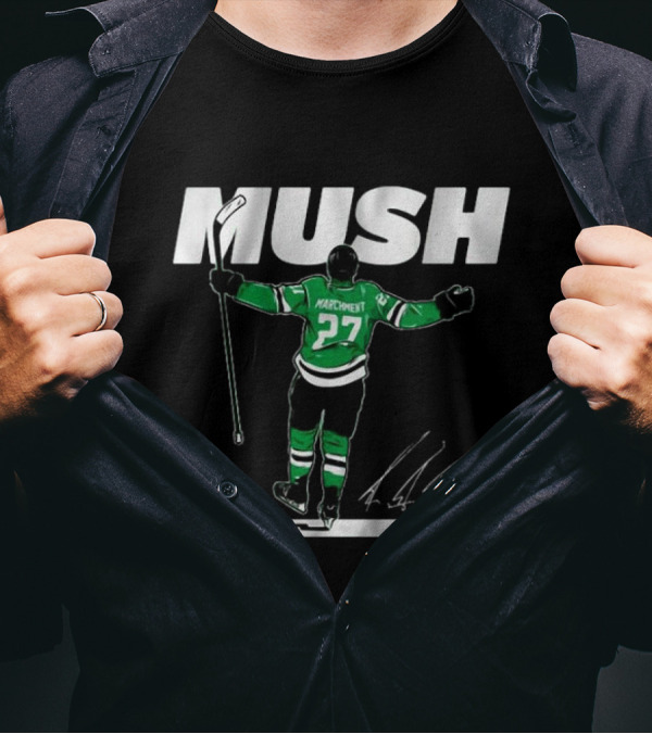 Mason Marchment Mush Hockey Celebration With Autograph 27 Green Jersey T-Shirt